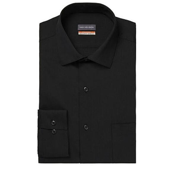 Van Heusen Men's Regular Fit Stain Shield Dress Shirt blue 15-15.5 32-33 $60 - Picture 2 of 4